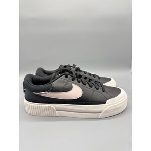 Nike Women Court Legacy Lift Black White Casual Platform Shoe DM7590 002 Size 20